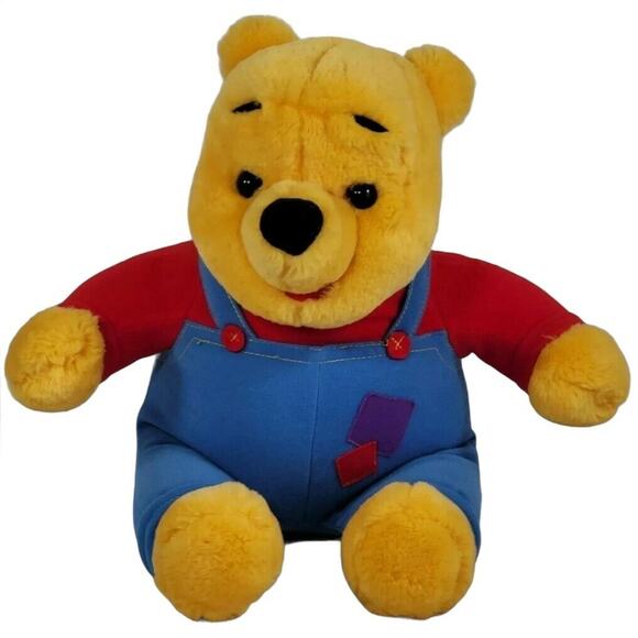 Vintage Winnie the Pooh Disney Plush Hug n Wiggle Mattel Laugh Wiggle Nose WORKS - Picture 1 of 6